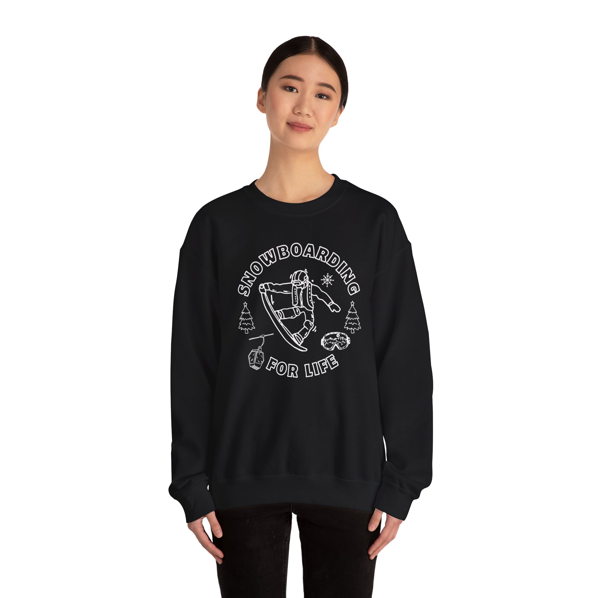snowboarding crewneck sweatshirt retro snowboarder graphic snowboarding crewneck sweatshirt retro snowboarder graphic