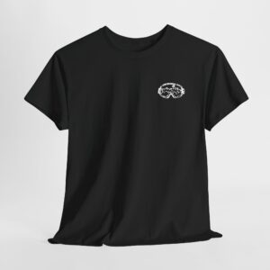 Pagrindinis t shirt — minimal mushroom chest print tee (vintage line art)