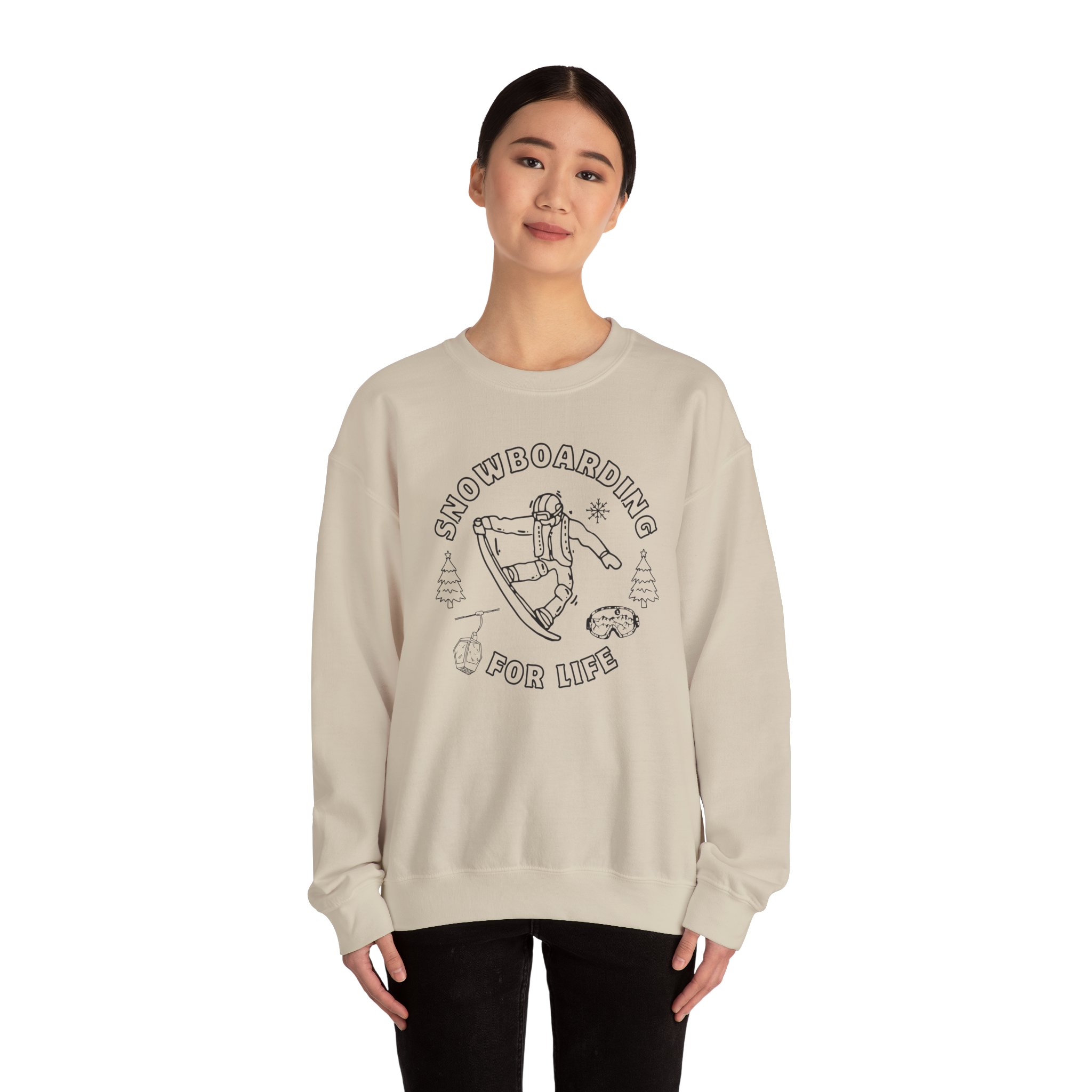 snowboarding crewneck sweatshirt retro snowboarder graphic snowboarding crewneck sweatshirt retro snowboarder graphic