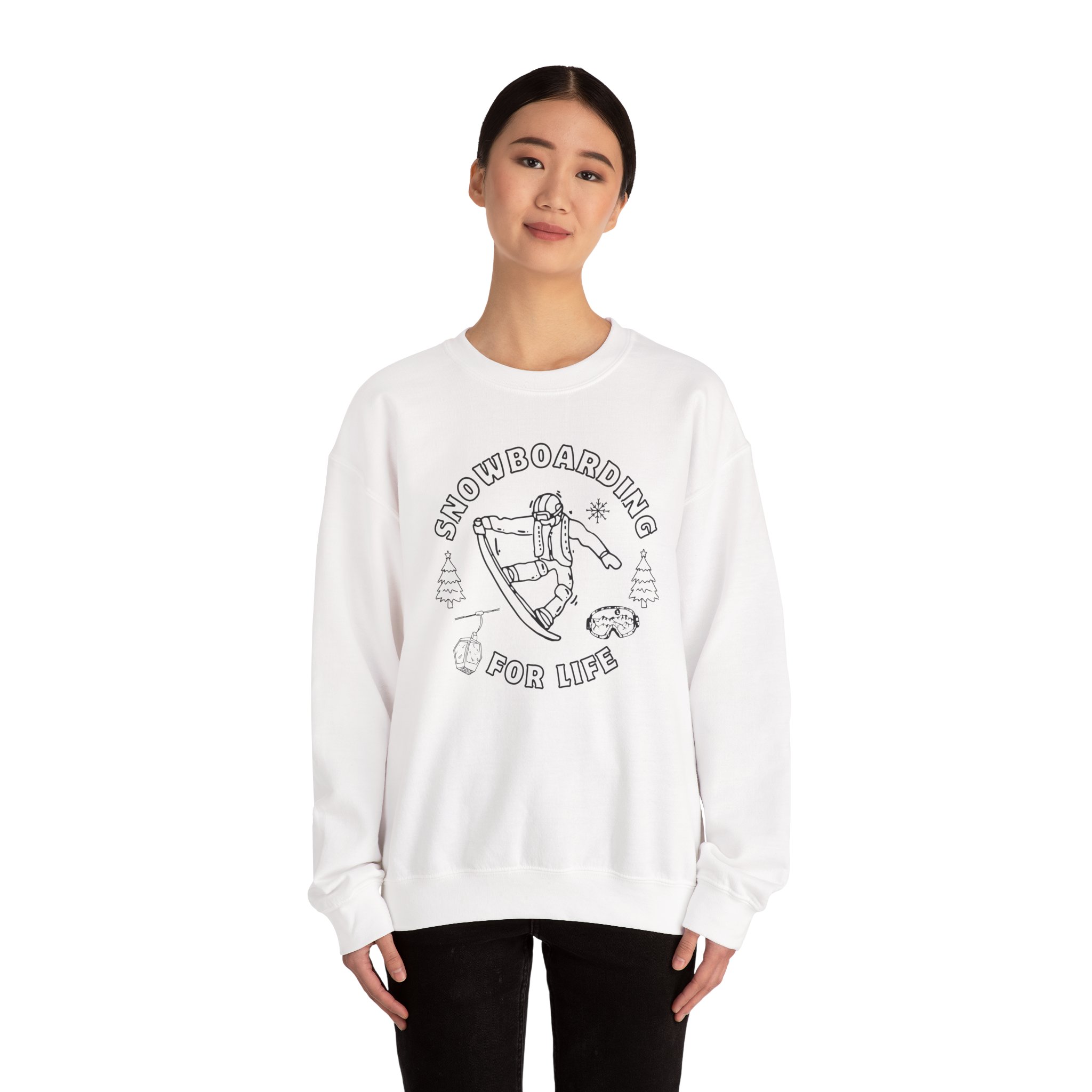 snowboarding crewneck sweatshirt retro snowboarder graphic snowboarding crewneck sweatshirt retro snowboarder graphic