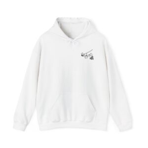 Pagrindinis hoodie minimal ski resort line art hoodie (chairlift, skis & mountain)