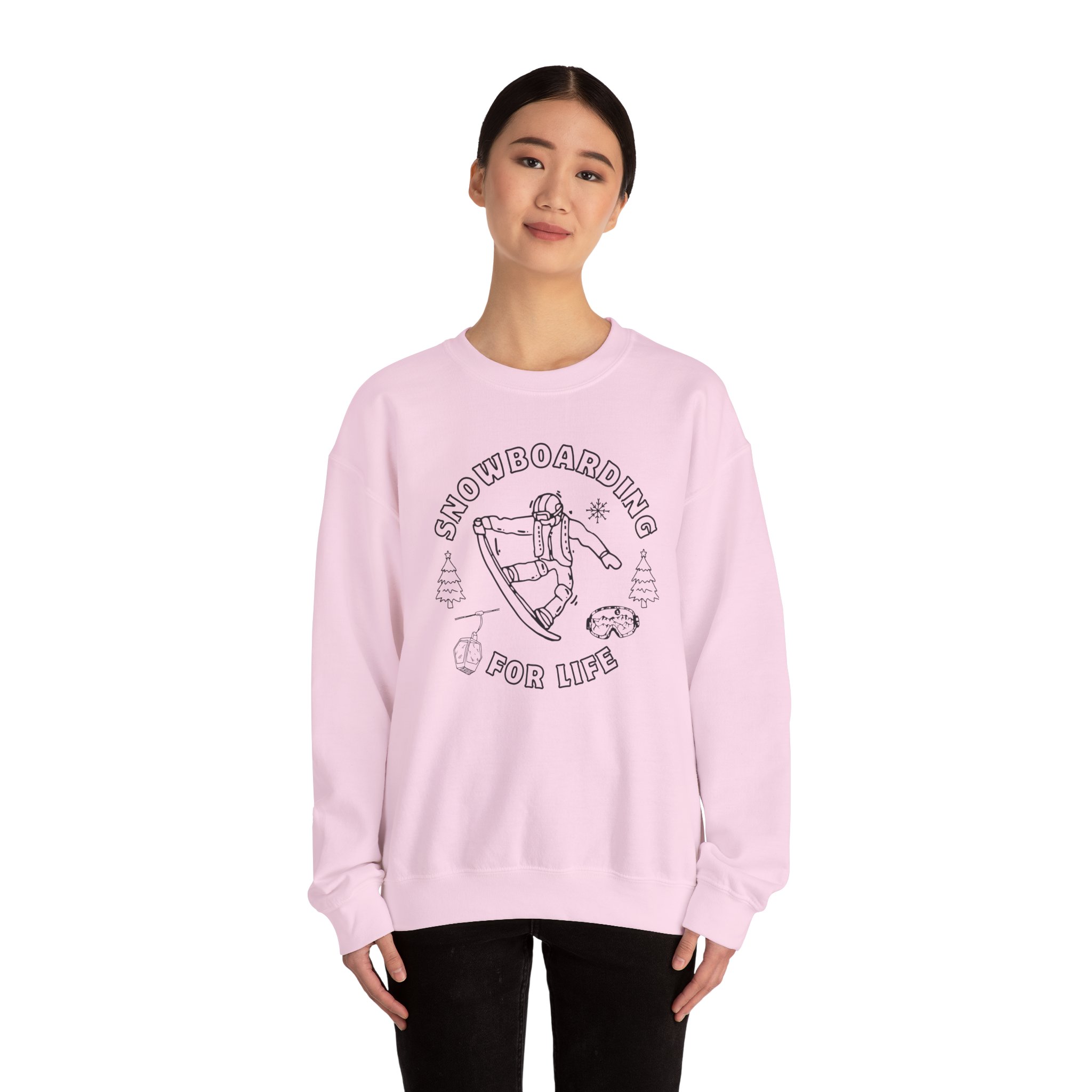 snowboarding crewneck sweatshirt retro snowboarder graphic snowboarding crewneck sweatshirt retro snowboarder graphic