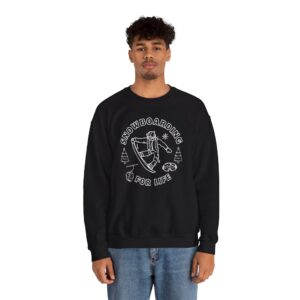 Pagrindinis snowboarding crewneck sweatshirt – retro snowboarder graphic