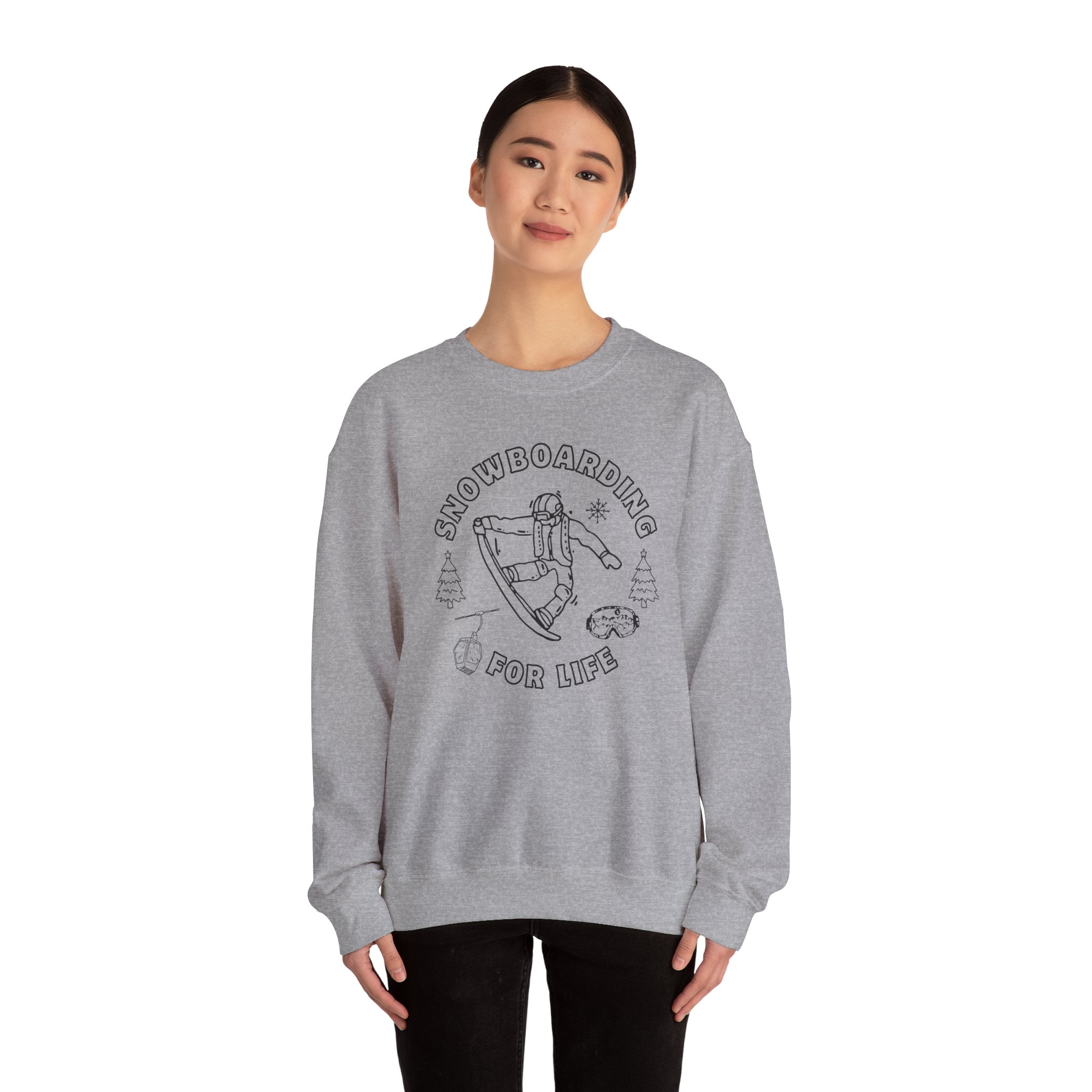 snowboarding crewneck sweatshirt retro snowboarder graphic snowboarding crewneck sweatshirt retro snowboarder graphic