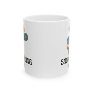 Pagrindinis dog snowbording ceramic mug